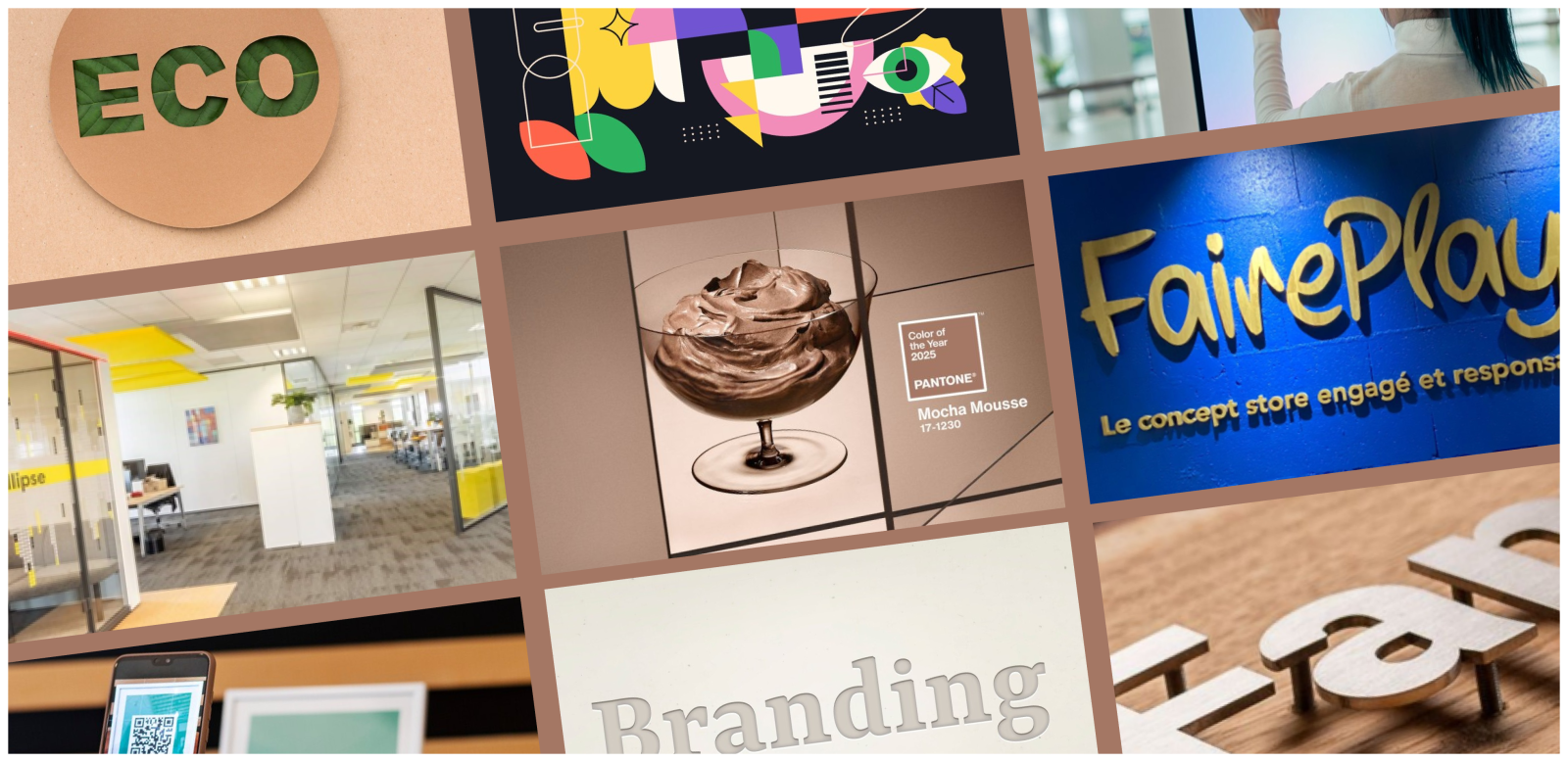 Exemples de visuels pour une communication visuelle professionnelle.